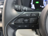 ステアリングスイッチ付き。前方から目を離すことなく操作することが可能です。