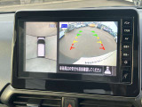 アラウンドビューモニターです!上空から貴方のお車をモニタニングしている様に車両の周りの安全確認が出来ます!