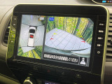 【アラウンドビューモニター】専用のカメラにより、上から見下ろしたような視点で360度クルマの周囲を確認することができます☆死角部分も確認しやすく、狭い場所での切り返しや駐車もスムーズに行えます。