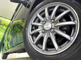 【純正14インチアルミホイール】外観にマッチした純正アルミホイールを装着しております。各種社外アルミホイールや、スタッドレスタイヤも取扱いしております。是非ご相談ください♪