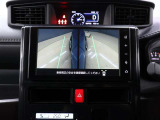 左右のドアミラーに設置されたカメラからの映像を表示し、路肩への幅寄せや狭い路地でのすれ違いなど、車両側方の安全確認や接触回避の操作をサポートするモードでドアミラー格納状態でも映し出せます。