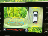 【パノラミックビューモニター】専用のカメラにより、上から見下ろしたような視点で360度クルマの周囲を確認することができます☆死角部分も確認しやすく、狭い場所での切り返しや駐車もスムーズに行えます。
