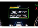 XーMODEは路面に応じてモードを選択するだけで4輪の駆動力やブレーキなどを最適にコントロール。悪路からのスムーズな脱出をサポートします。