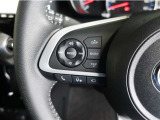 ステアリングスイッチ付き。前方から目を離すことなく操作することが可能です。
