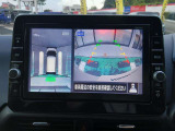 車を真上から画面で確認出来るアラウンドビューモニター♪画面を見ながら車庫入れが非常に楽になります!