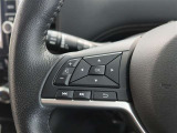 ステアリングスイッチ付き。前方から目を離すことなく操作することが可能です。