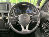 【純正革巻きステアリング】上質な革を使用することで、手にしっかり馴染みとても運転しやすいハンドルです♪