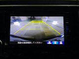 バックカメラの画像です。ガイドラインがスムースな車庫入れをサポートいたします。車庫入れの安心感がアップしますね。