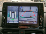 車を真上から画面で確認出来るアラウンドビューモニター♪画面を見ながら車庫入れが非常に楽になります!