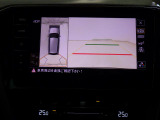 アラウンドビューモニター。バックカメラはもちろん車を上空から見たようなカメラで周囲の様子をモニターできます。