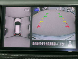 リバースにシフトするとまるで上空から見下ろしているような感じにナビゲーション画面に映し出します
