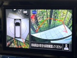 【アラウンドビューモニター】専用のカメラにより、上から見下ろしたような視点で360度クルマの周囲を確認することができます☆死角部分も確認しやすく、狭い場所での切り返しや駐車もスムーズに行えます。