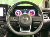 【純正革巻きステアリング】上質な革を使用することで、手にしっかり馴染みとても運転しやすいハンドルです♪
