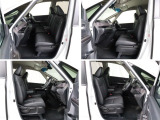 運転席・助手席はキャプテンシート。アームレストも標準装備。運転席には、シートの高さを調整出来るシートアジャスターも装備されています。