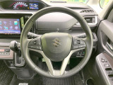 【純正革巻きステアリング】上質な革を使用することで、手にしっかり馴染みとても運転しやすいハンドルです♪