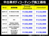 中古車でも、輝く一台に。ボディコーティングでツヤと光沢を保ち、汚れが付きにくく日頃のお手入れも簡単に。大切なおクルマを長く美しく保ちます。詳しくはスタッフまでお気軽にご相談ください。