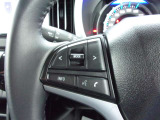 オーディオの音量やチャンネル操作ができるスイッチが、ハンドルに付いています。運転中でも、操作が行えて非常に安全・便利です!