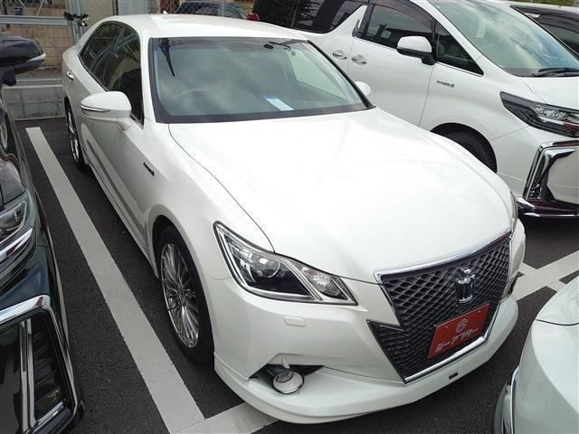 クラウンアスリート ハイブリッド 2.5 G 禁煙車 黒革シート モデリスタエアロ