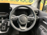 【純正革巻きステアリング】上質な革を使用することで、手にしっかり馴染みとても運転しやすいハンドルです♪