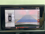 【全方位モニター】まるでクルマを真上から見下ろしたかのような視点で駐車をサポートします!クルマの斜め後ろや真横など、前後左右の4つのカメラの映像が合成されて、モニターに映し出されます。
