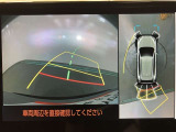 【パノラミックビューモニター】クルマの前後左右に搭載したカメラから取り込んだ画像を合成し、車両を上から見たような画像をディスプレイに表示します。