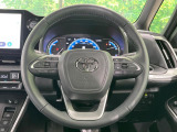 【純正革巻きステアリング】上質な革を使用することで、手にしっかり馴染みとても運転しやすいハンドルです♪