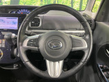 【純正革巻きステアリング】上質な革を使用することで、手にしっかり馴染みとても運転しやすいハンドルです♪