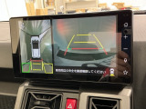 ガイドライン付きバックモニターで車庫入れも安心。知らない道でも安心して楽しくお出かけができます