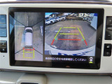 (全周囲モニター)車を上から見たような映像で死角もバッチリ確認できます。