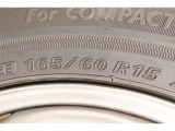 165/60R15    車両装着タイヤサイズです。 タイヤのご相談も石川トヨペットカローラにお任せください