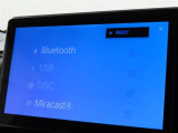 オーディオソース選択画面です。Bluetoothオーディオをご利用いただけます。