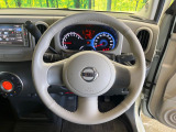 【純正革巻きステアリング】上質な革を使用することで、手にしっかり馴染みとても運転しやすいハンドルです♪