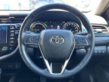 【純正革巻きステアリング】上質な革を使用することで、手にしっかり馴染みとても運転しやすいハンドルです♪