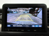 バックカメラの画像です。ガイドラインがスムースな車庫入れをサポートいたします。車庫入れの安心感がアップしますね。