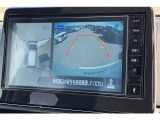 アラウンドビューモニターです。4つのカメラからの映像を合成・処理することで空から見下ろすような視点で周囲を確認でき、駐車時のクルマの位置確認がスムーズになります。
