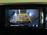 バックカメラの画像です。ガイドラインがスムースな車庫入れをサポートいたします!車庫入れの安心感がアップしますね☆