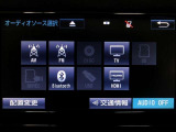 ラジオ、フルセグテレビ、CD再生、DVD再生、SD再生(音楽/動画)、SD録音(別途SDカードが必要です)、Bluetoothオーディオが使用可能です。詳しい仕様については展示店舗までお尋ねください。
