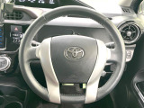 【純正革巻きステアリング】上質な革を使用することで、手にしっかり馴染みとても運転しやすいハンドルです♪