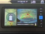 真上から見下ろしたような視点で車とその周囲を確認出来る画面と、車両後方を映し出すバックモニター画面の2つを表示してくれます。
