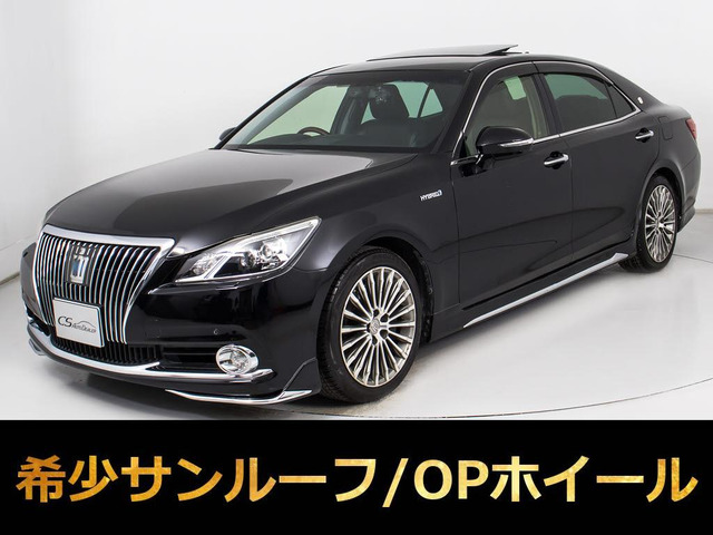 クラウンマジェスタ3.5 Fバージョンサンルーフ 黒本革 フルエアロ OP18AW