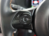 ステアリングスイッチ付き。前方から目を離すことなく操作することが可能です。