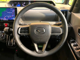 【純正革巻きステアリング】上質な革を使用することで、手にしっかり馴染みとても運転しやすいハンドルです♪