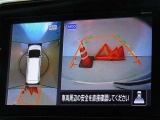 バックガイドモニターを装備しています、車庫入れもラクラクです。パノラミックビューモニターを搭載しています、上からの画像も表示されます。