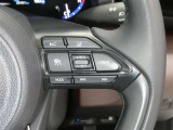 【レーダークルーズコントロール】(全車速追従機能付)付きです。車速に応じて追従支援してくれるので、ロングドライブも快適です。詳細は販売店スタッフまでおたずねください。