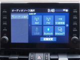 オーディオソース選択画面です。一覧で選択できるので簡単に操作できます。