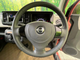 【純正革巻きステアリング】上質な革を使用することで、手にしっかり馴染みとても運転しやすいハンドルです♪