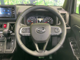 【純正革巻きステアリング】上質な革を使用することで、手にしっかり馴染みとても運転しやすいハンドルです♪