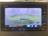 リアカメラ付で、後方をナビ画面で確認。車庫入れも安心です。もちろん、バックギアと連動しています。