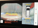 車の全周囲の画像が表示されます。運転席から見づらい個所なども、上空から見たような映像で確認できます。映像のきりかえも出来、後方確認だけでなく大変便利な機能です。