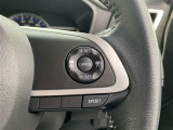 【ステアリングスイッチ】右です。ステアリングから手を離さず、運転に集中したまま手元でマルチインフォメーションディスプレイ内の表示切替などができます。
